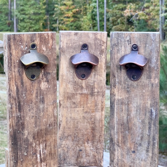 Rustic Brown Wall-Mounted Bottle Opener - Picture 5 of 6